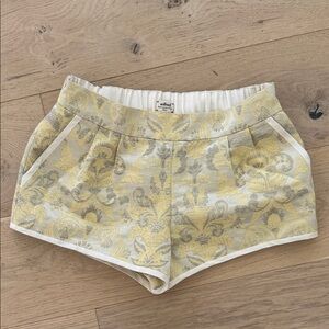 Aritzia Wilfred Yellow Brocade Women's Shorts